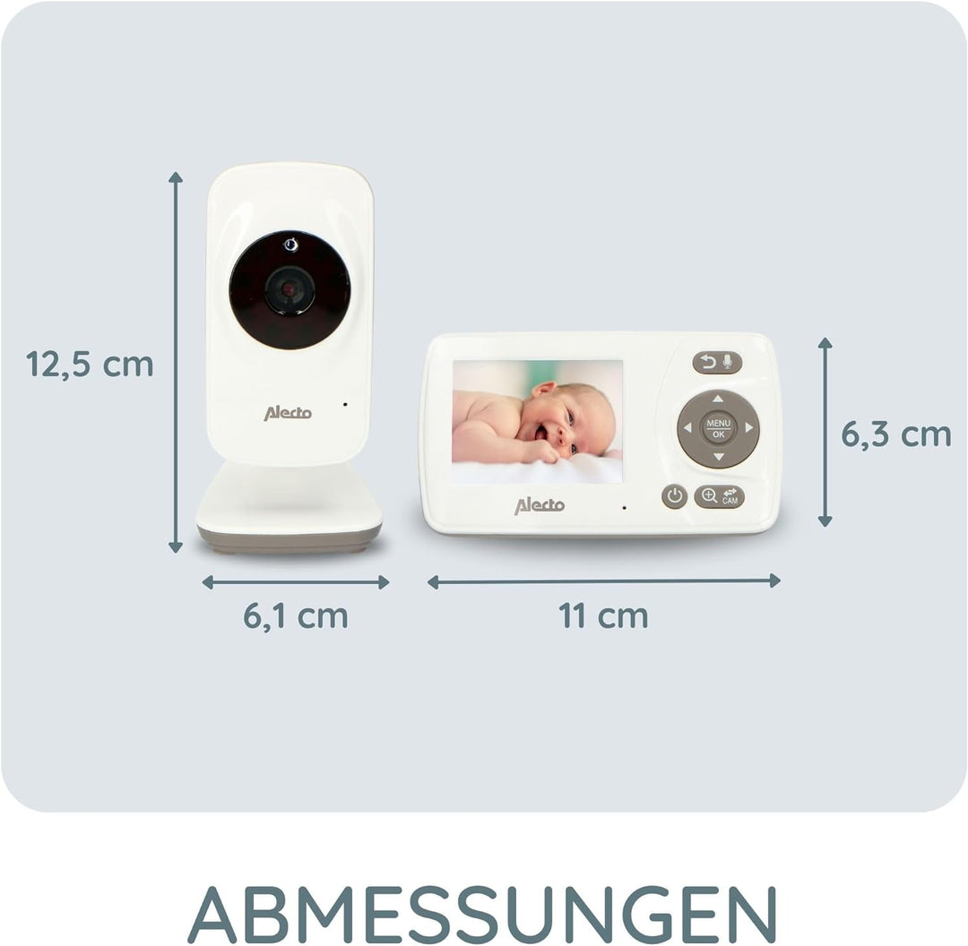 Alecto DVM-71 Babyphone mit Kamera - Grosse Reichweite (bis zu 50 m im Innenbereich - bis zu 300 m i