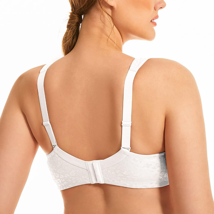Deyllo Damen Vollschalen Minimizer BH Nicht Bügel Grosse Grössen BH Klassischer Weiss05-1 110G, Weis