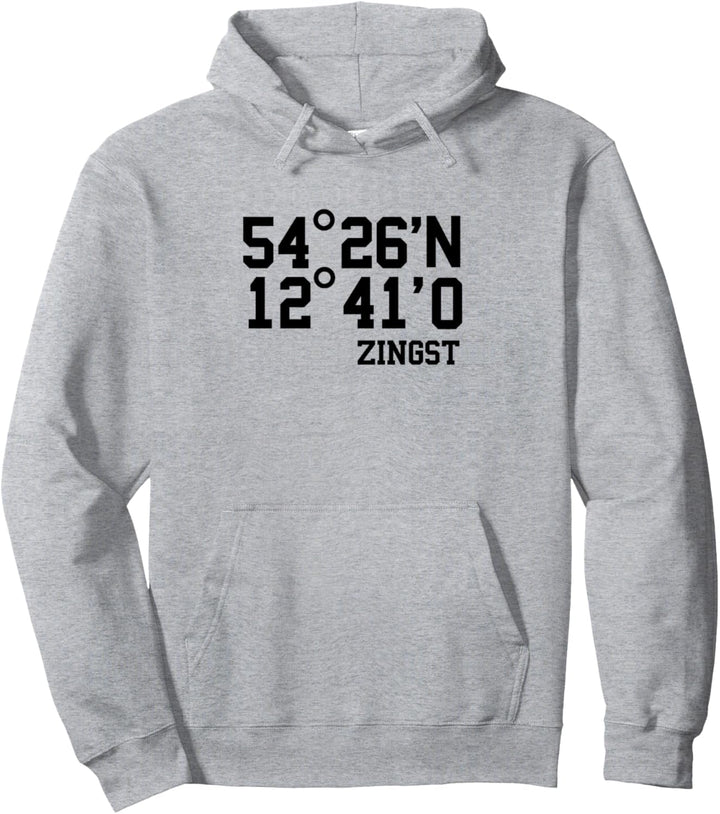 Zingst Koordinaten Ostsee Insel Urlaub Pullover Hoodie