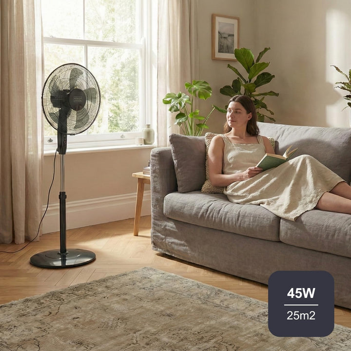 BLACK+DECKER - Standventilator 45 W | 3 Stufen | 40 cm (5 Flügel) | Oszillation | Höhenverstellbar 1