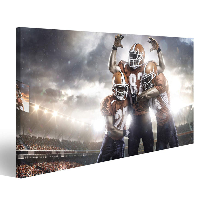 islandburner Bild auf Leinwand American Football Spieler In Aktion Kinderzimmer Jugendzimmer Bilder