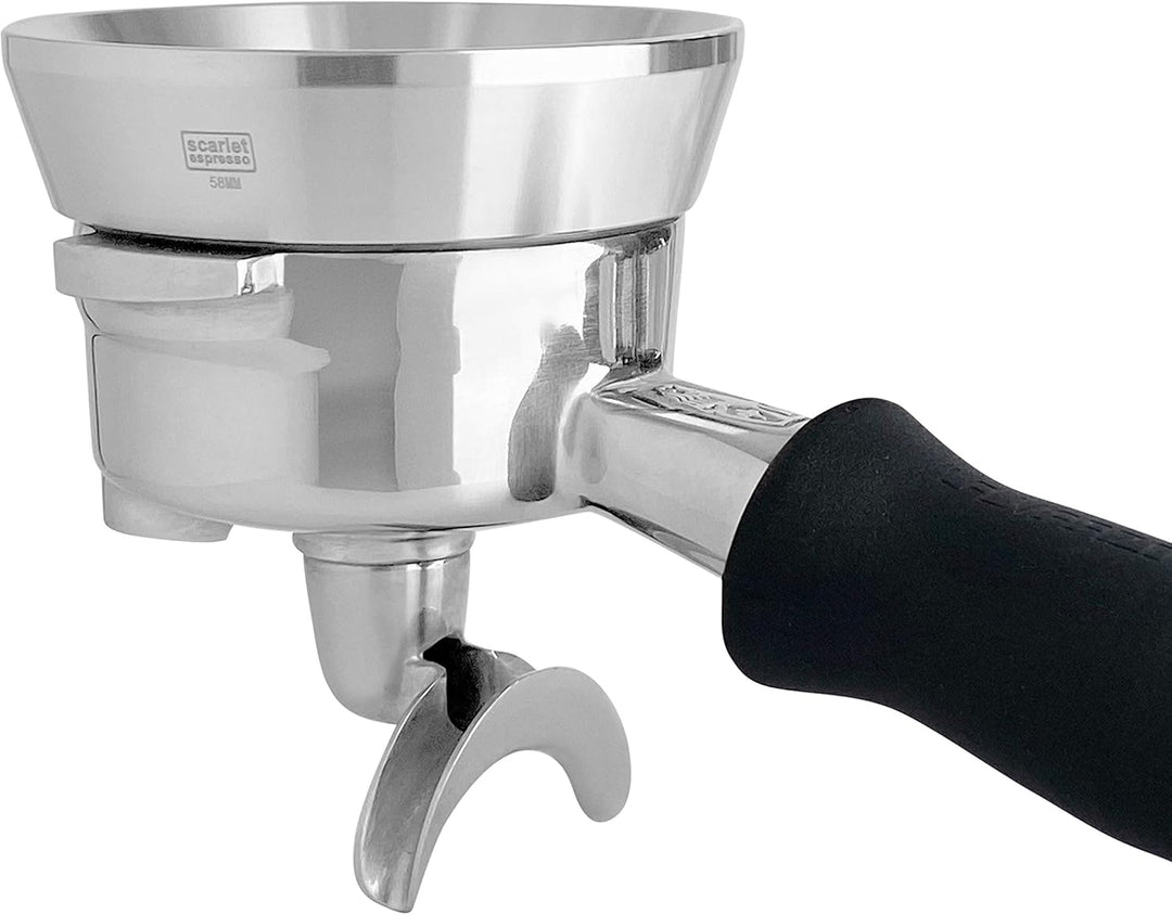 scarlet espresso | Präzisions-Trichter »Barista Cono Grande 58 mm« aus Edelstahl für Siebträger, Dos