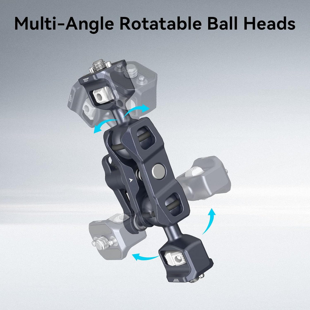 SMALLRIG Dual Ball Heads Magic Arm mit 1/4"-20 Schrauben, max. Belastung 6 kg, nur 88 g, aus Alumini