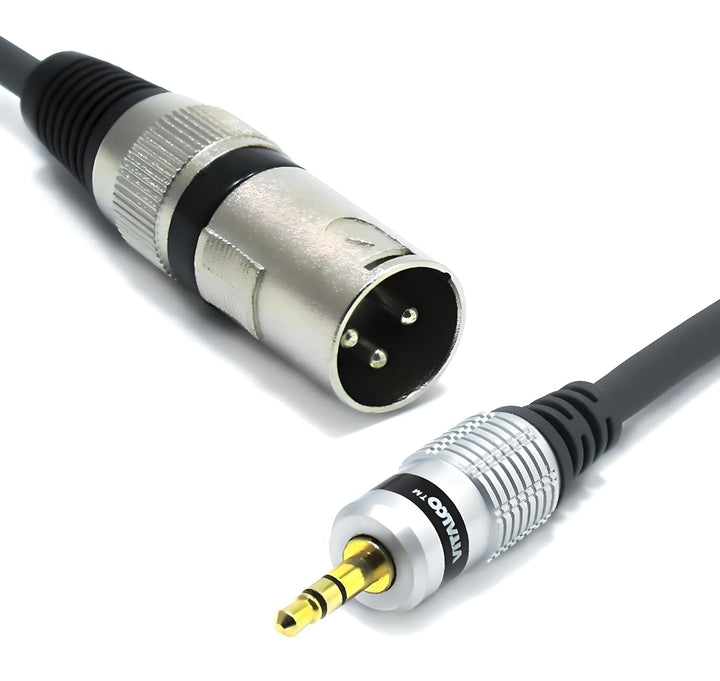 XLR Stecker auf 3,5mm Stereo Klinke Kabel 3m Mikrofonkabel 3 Polig auf 3.5 TRS Klinkenstecker Adapte
