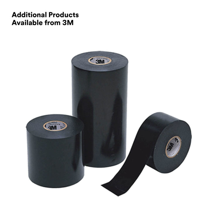3M Scotchrap Vinyl-Korrosionsschutzband 51, schwarz, unbedruckt, einfache Anwendung, PVC-Rückseite,