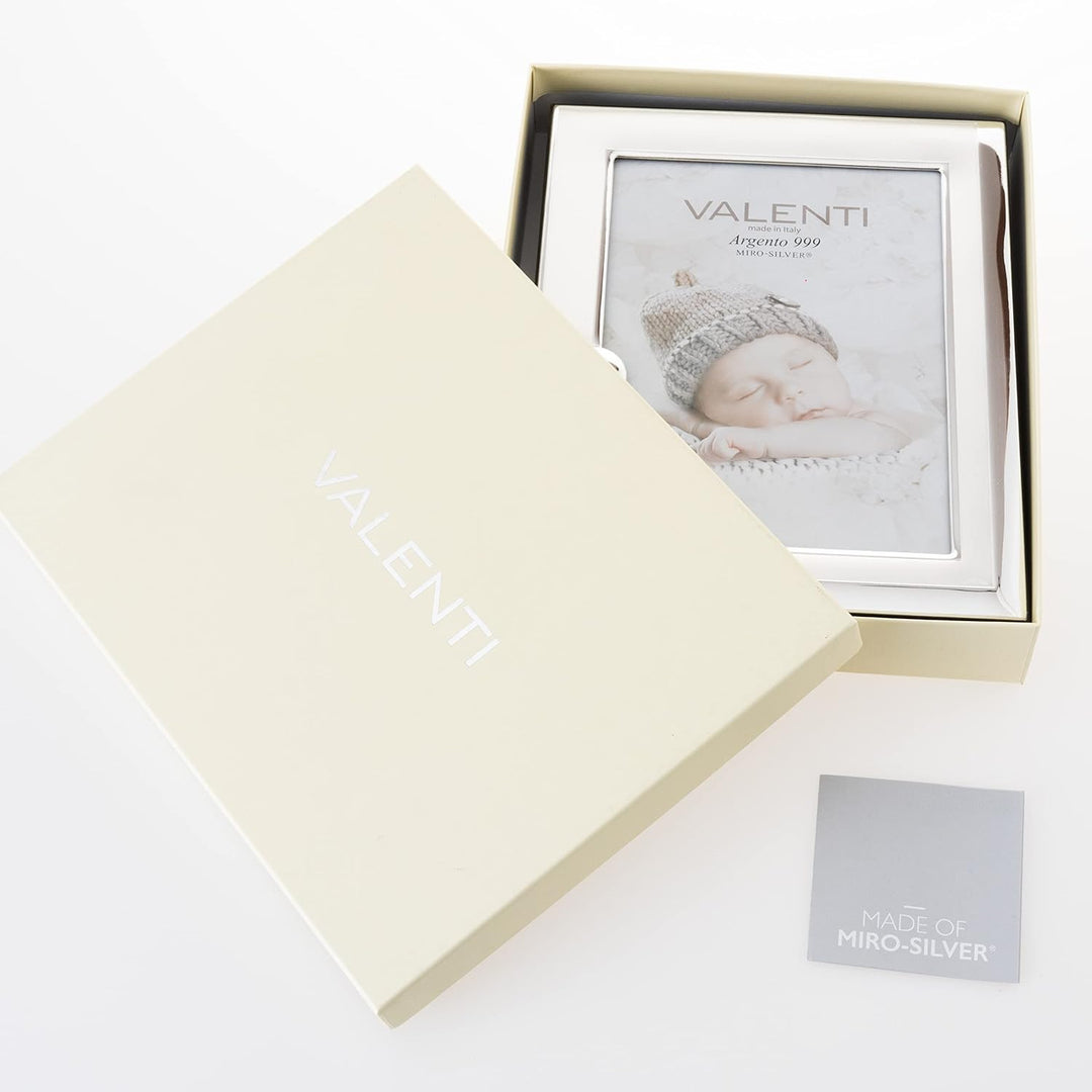 Valenti&Co Bilderrahmen aus Silber, 13 x 18 cm, ideal als Geschenkidee für Feiern, als Taufe eines K