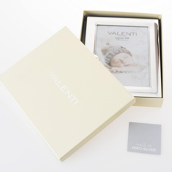Valenti&Co Bilderrahmen aus Silber, 13 x 18 cm, ideal als Geschenkidee für Feiern, als Taufe eines K