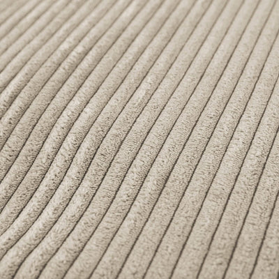 mokebo® Pouf, Hocker o. Sitzhocker aus Cord 40x60 cm 'Der Faule Lenz', Bodenkissen rund in Beige, Fu