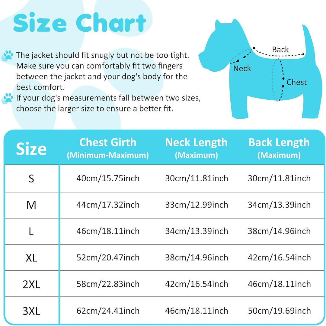 Hundemantel Winter, Hundemantel Wasserdicht, Warme Hundejacke mit Geschirr, Reflektierende Streifen,