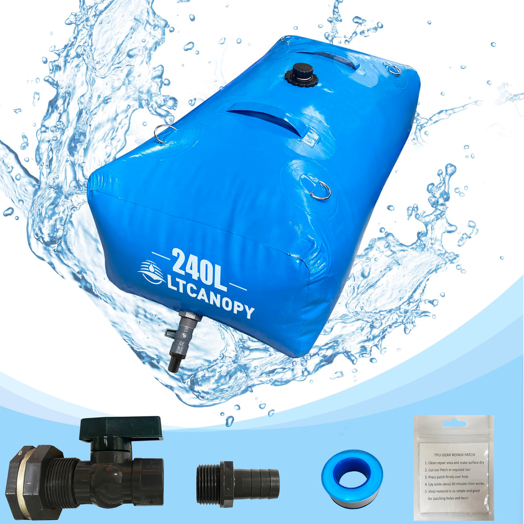 LTCANOPY Wasserspeicherblase,Faltbarer Wasserblasentank, Notwasserspeicher mit Wasserhahn,Notfall-Wa