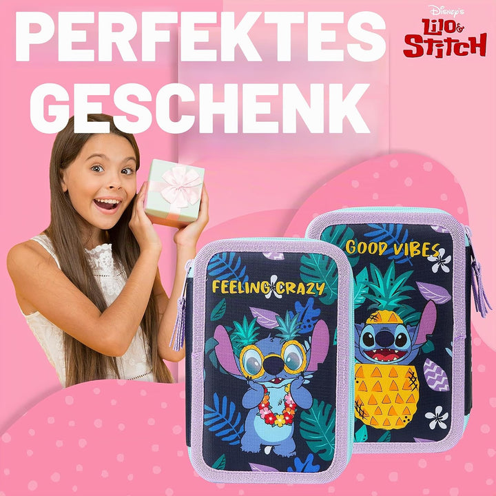 Disney Federmäppchen Mädchen Die Eiskönigin Stitch Federtasche Mädchen Gefüllt Schulmäppchen 2 3 Fäc