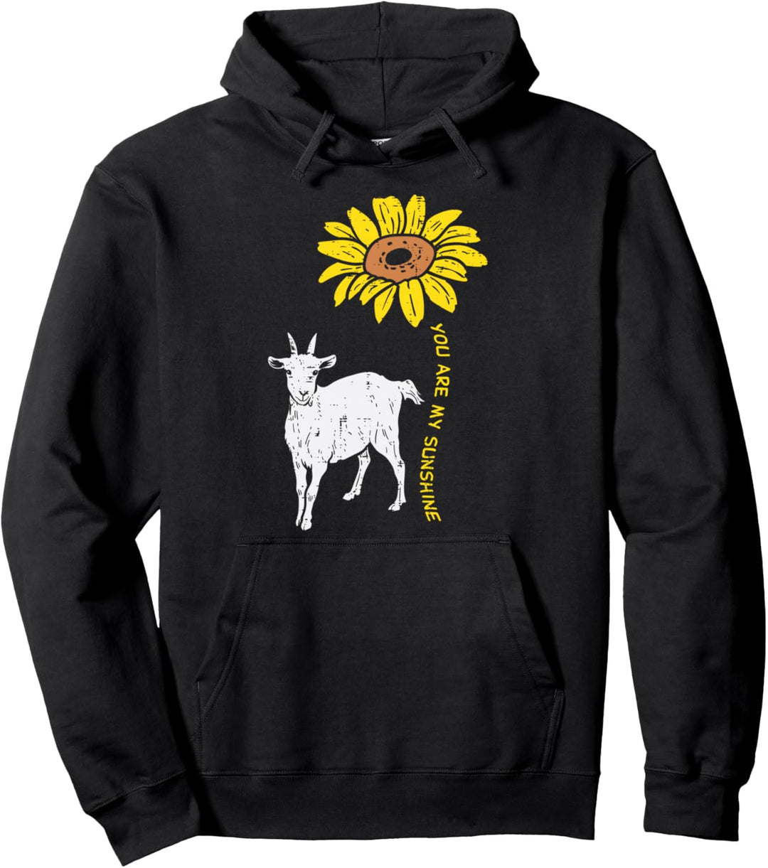 Sunshine Sunflower Goat Farm Animal Farming Life Farmer Gift Pullover Hoodie