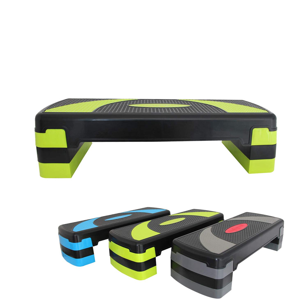 EnjoyFit Aerobic Steppbrett XL Premium Extra Gross Inkl. 3-Fach Höhenverstellbarer Stepper, 78 x 30