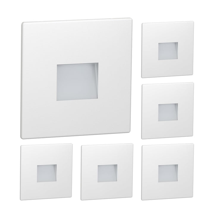 ledscom.de LED Treppenlicht/Downunder FOW für innen und aussen, Downlight, eckig, 85 x 85mm, warmwei