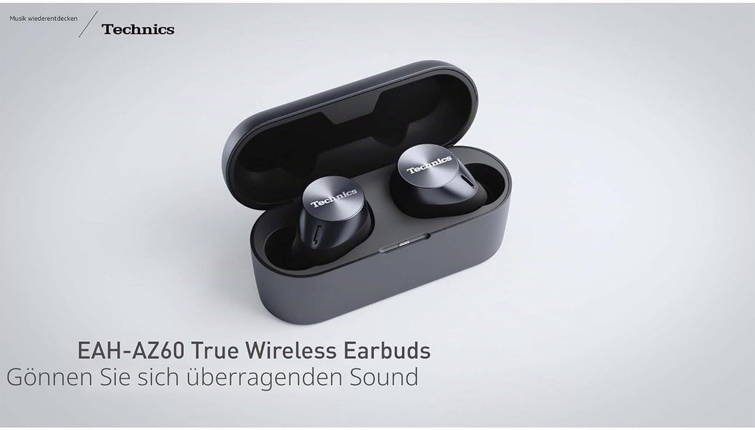 Technics EAH-AZ60E-S Kabellose Ohrhörer mit Geräuschunterdrückung, Multipoint-Bluetooth, komfortable