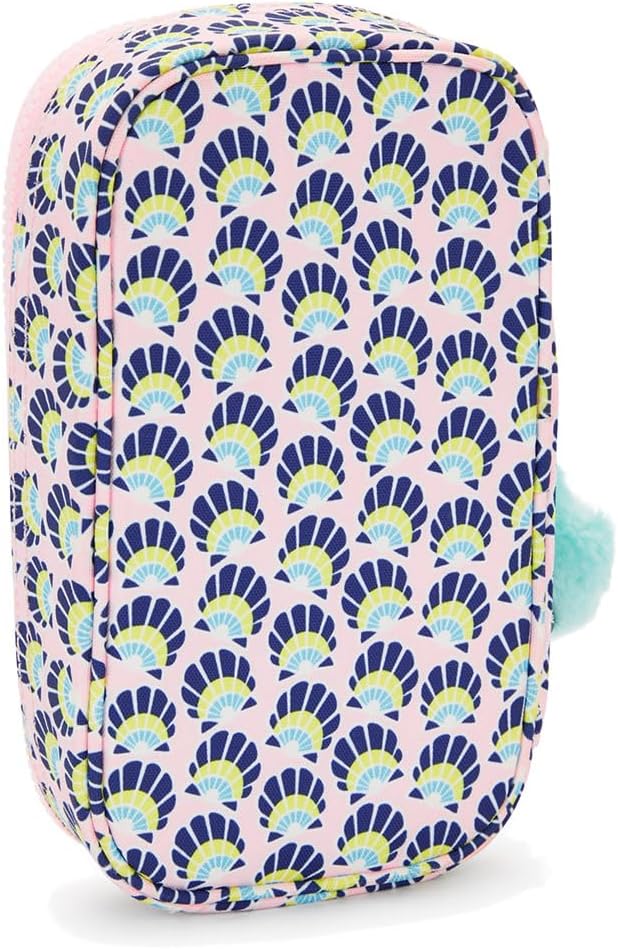 Kipling 50 PENS Medium pencase, Pouches, Cases, Geo Shell (Blue), Geo Shell