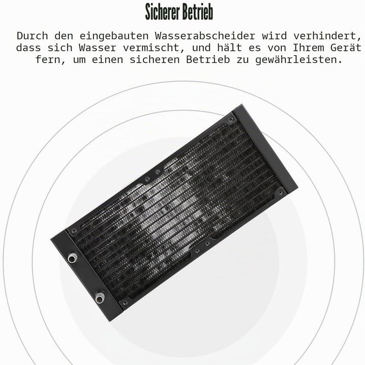 Richer-R 120mm/240mm/360mm Aluminium Radiator, Aluminiumheizkörper 12 Röhren PC Wasserkühlung Heizkö