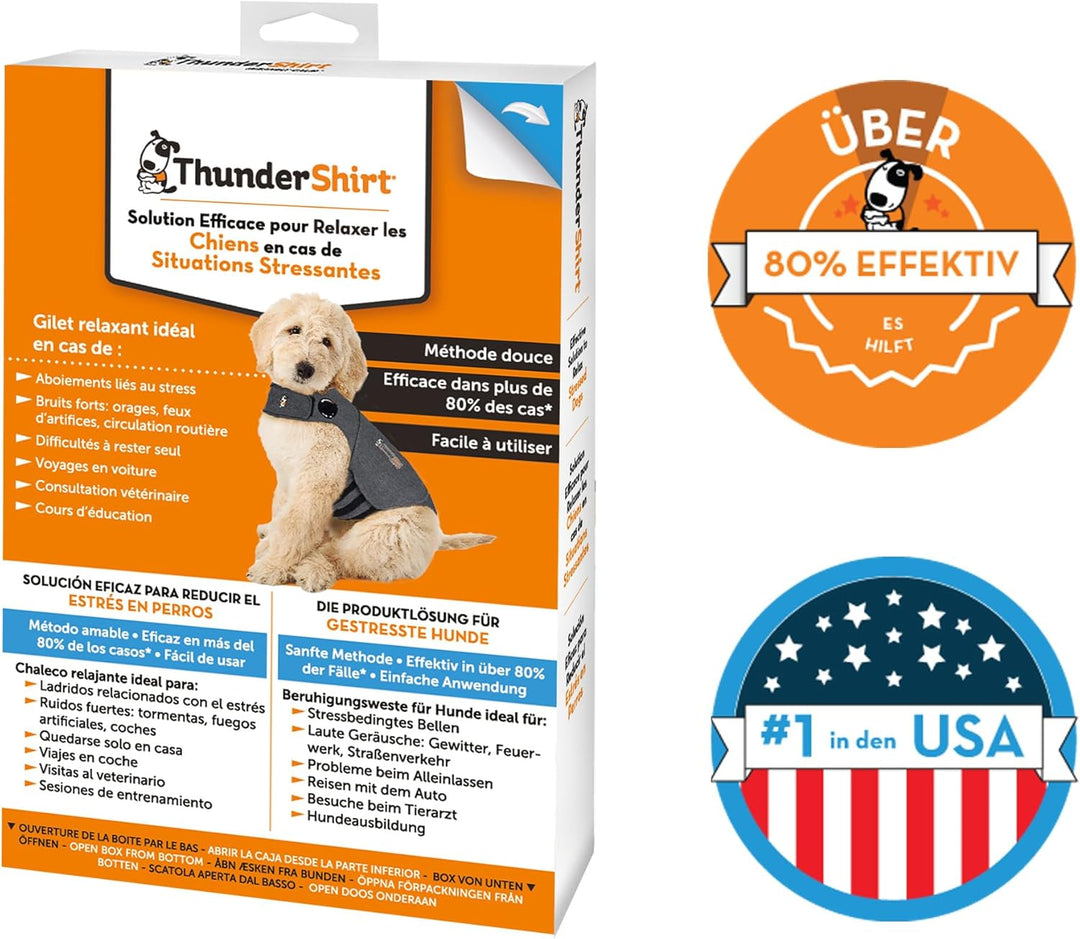 Thundershirt: Beruhigungsweste für Hunde - Grau - Grösse L L Nur Jacke, L Nur Jacke