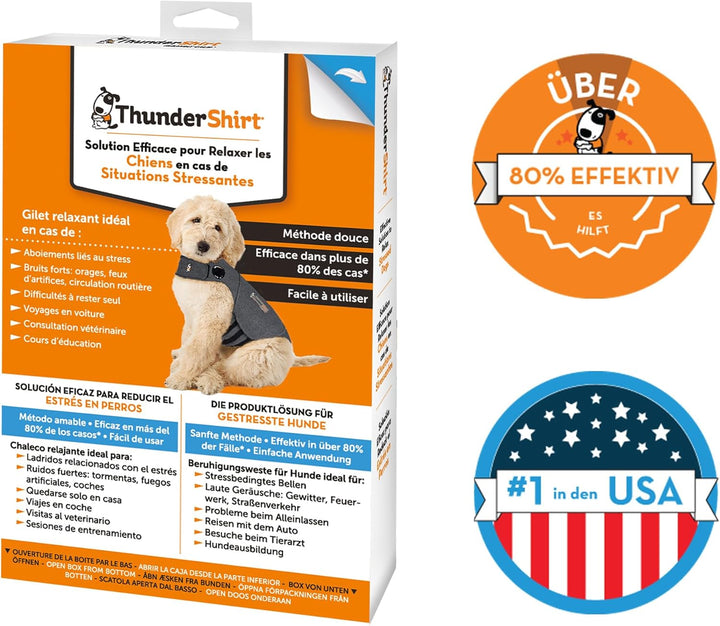 Thundershirt: Beruhigungsweste für Hunde - Grau - Grösse M M Nur Jacke, M Nur Jacke
