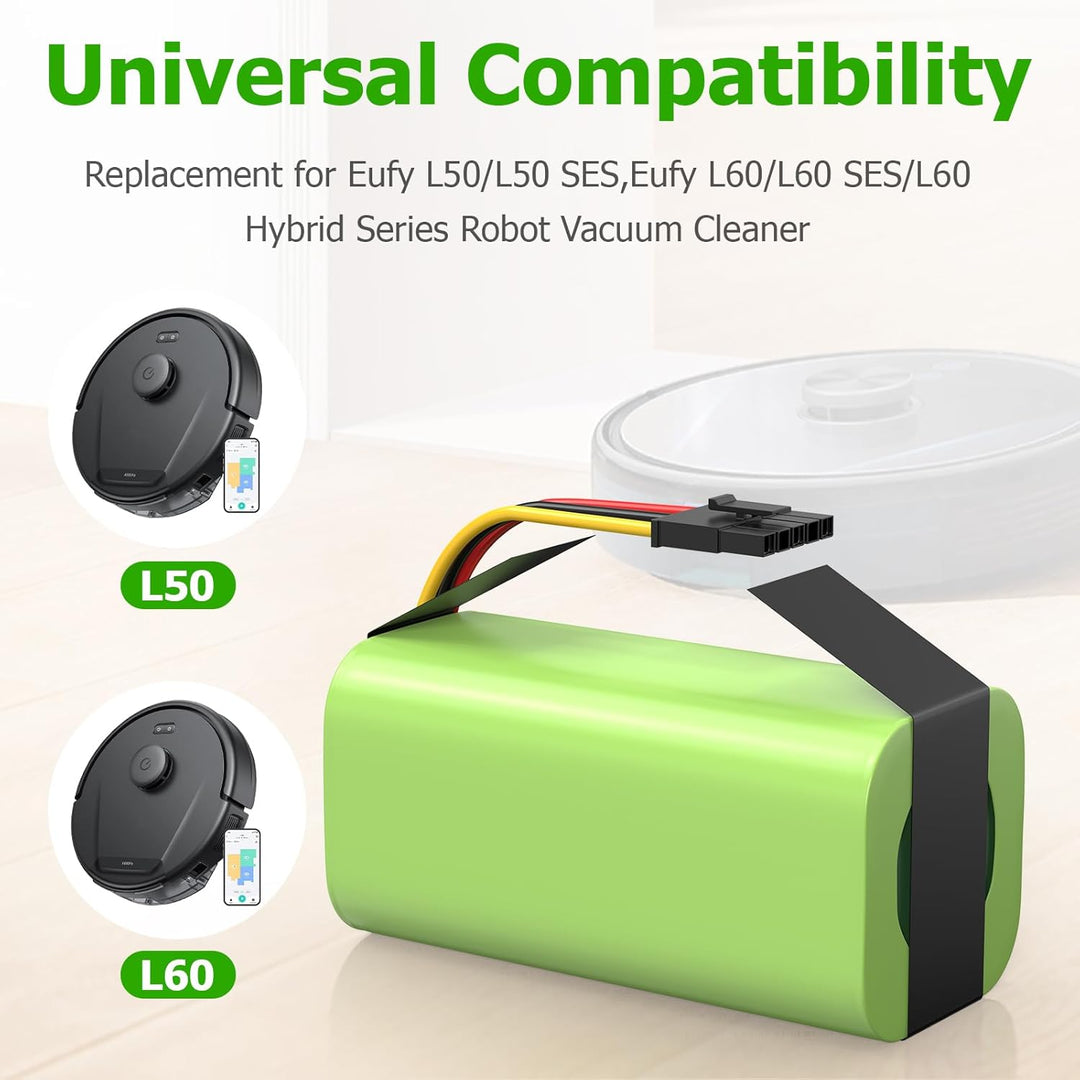 ASUNCELL 4000mAh Akku für Eufy L60 L50 Hybrid/SES, 14,4V Ersatzakku für IRobot Roomba Combo Essentia