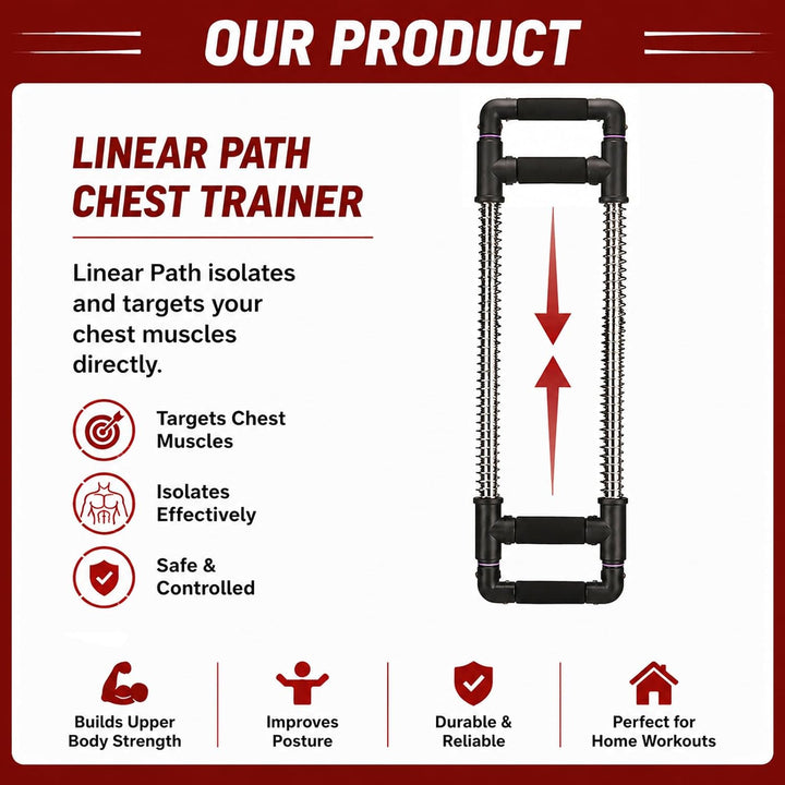 GOFITNESS Push Down Bar Brusttrainer Fitnessgerät für Zuhause - Krafttraining Sportgerät für Brustmu