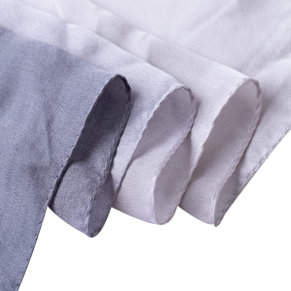 Damen-Schals, 100% Seide, lange, leichte Schals für Damen Grey White, Grey White