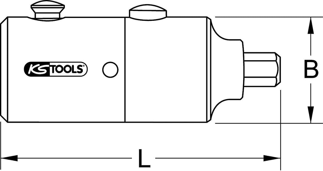 KS Tools 116.2060 Montagewerkzeug für Abflussventile, 92mm