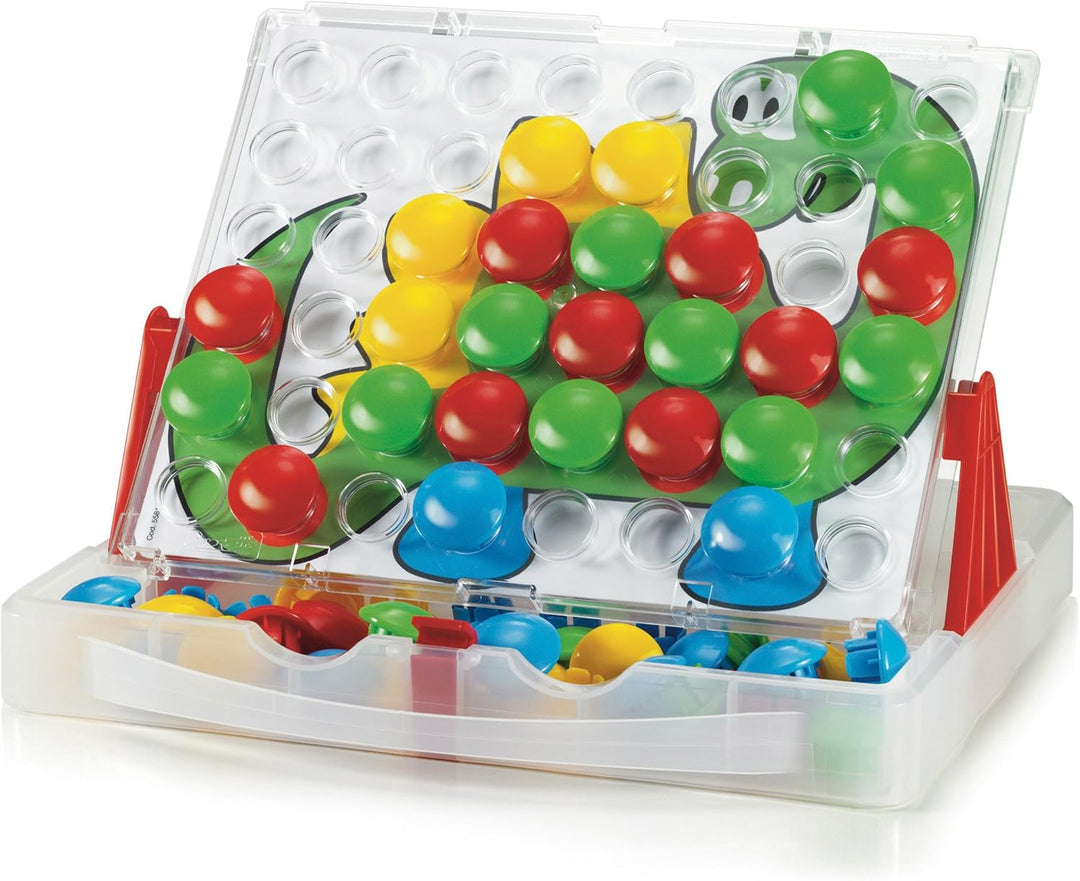 Quercetti Fantacolor Junior 48, Montessori Spielzeug 2 Jahre, Mosaik Spiel mit Magnetspiel Funktion,