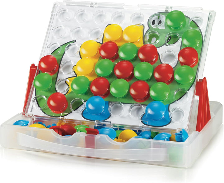 Quercetti Fantacolor Junior 48, Montessori Spielzeug 2 Jahre, Mosaik Spiel mit Magnetspiel Funktion,