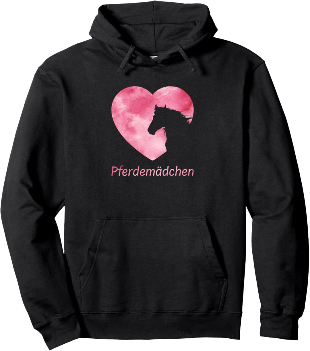 Rosa Pferdemädchen Mädchen Reiten Pferde Reitsport Pullover Hoodie