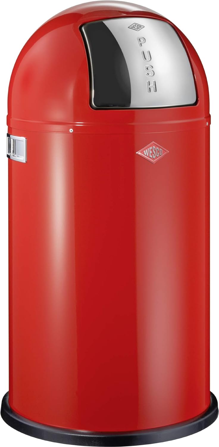 Wesco 175 831 Pushboy Abfallsammler 50 Liter rot, 40 x 40 x, Rot