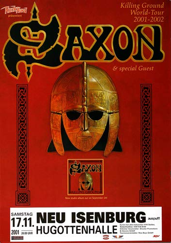 Saxon - Killing Ground, Neu-Isenburg &amp; Frankfurt 2001 » Konzertplakat/Premium Poster | Live Konzert