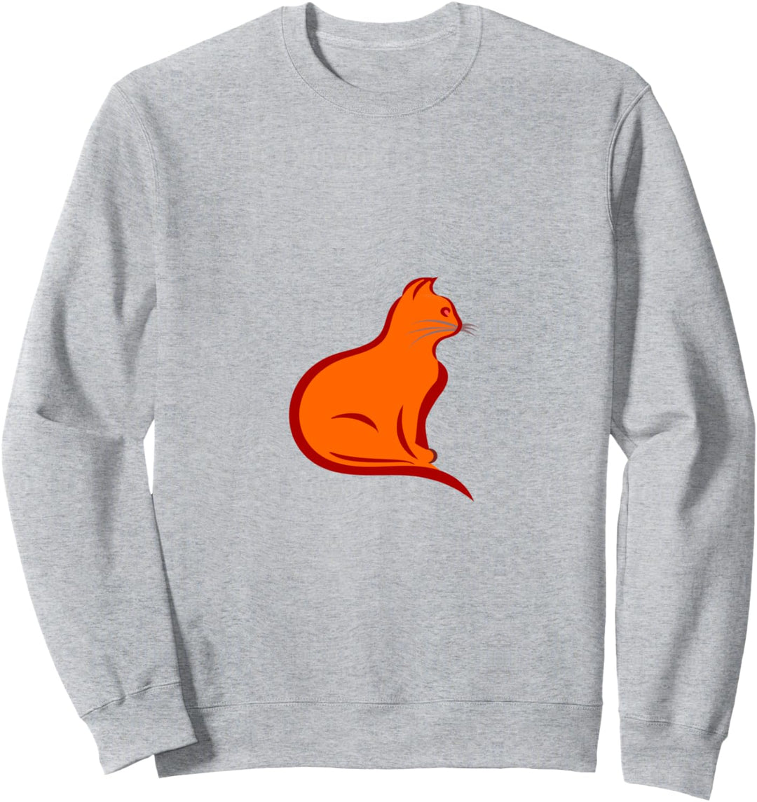 Orangene Katze Sweatshirt