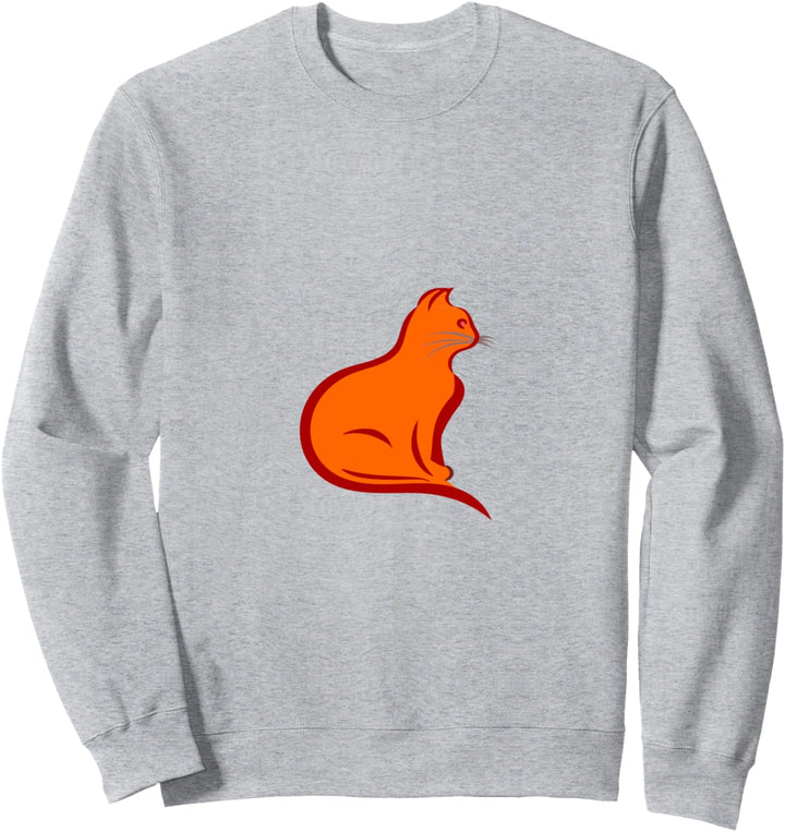 Orangene Katze Sweatshirt