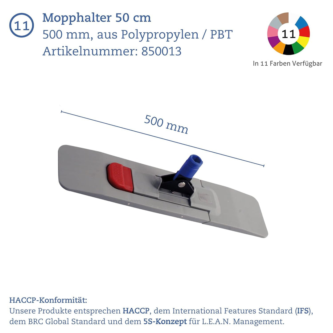 HACCP Besen, Schrubber & Stiele in blau - Mopphalter 50 cm 11 | Mopphalter 50 cm, 11 | Mopphalter 50