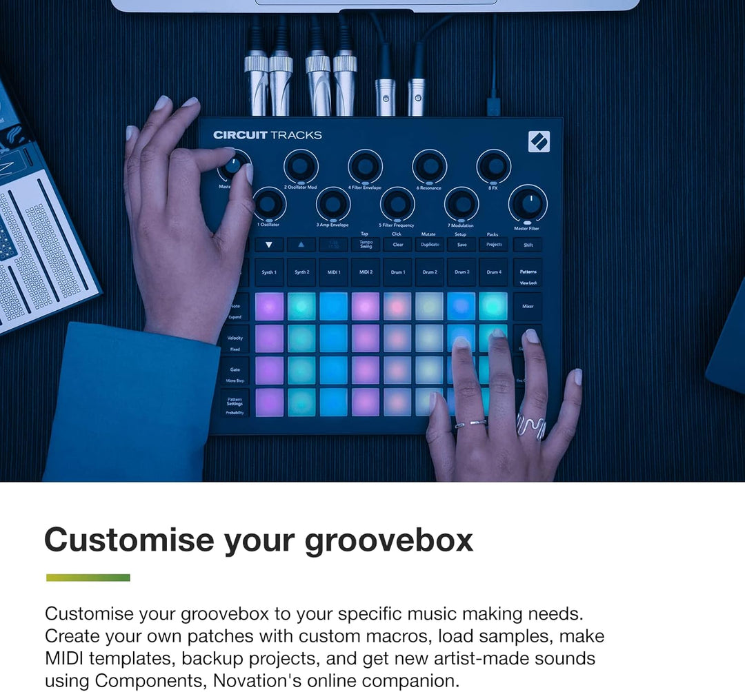 Novation Circuit Tracks: Groovebox-Sequenzer mit Synthesizer-, MIDI- und Drum-Spuren für die elektro