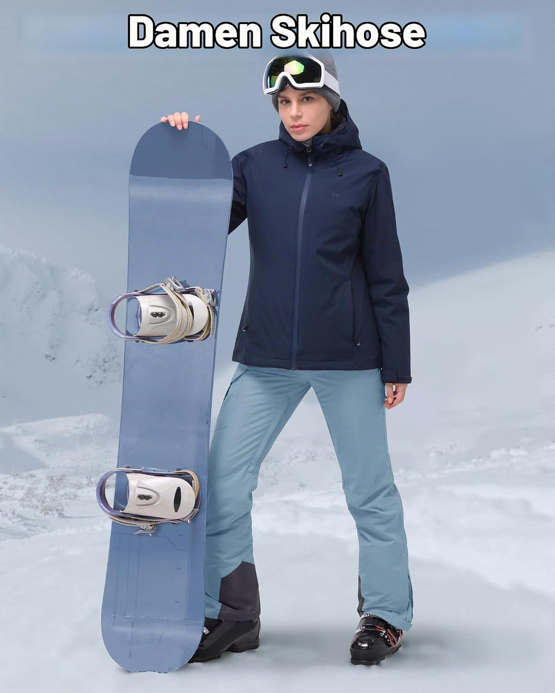 33,000ft Damen Skihose Outdoorhose Wasserdicht Winddichte Softshellhose Warme Gefütterte Thermohose