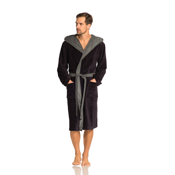 Vossen Damen &amp; Herren Bademantel Poppy XS anthrazit, XS anthrazit