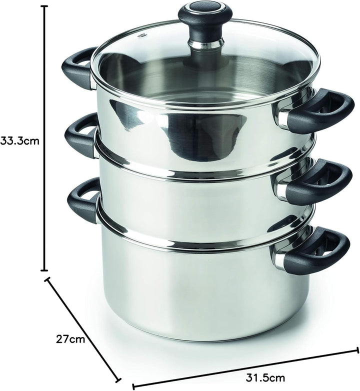 Beka Polo Dämpferole Edelstahl 24 cm Mit Deckel, 24 cm