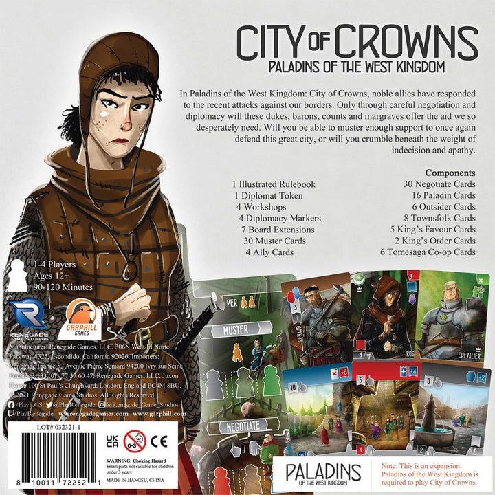 Renegade Game Studios Paladins of The West Kingdom City of Crowns Expan