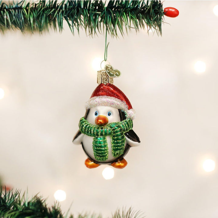 Old World Christmas Verspielte Pinguin-Kollektion Glasornamente für den Weihnachtsbaum. Verspielter