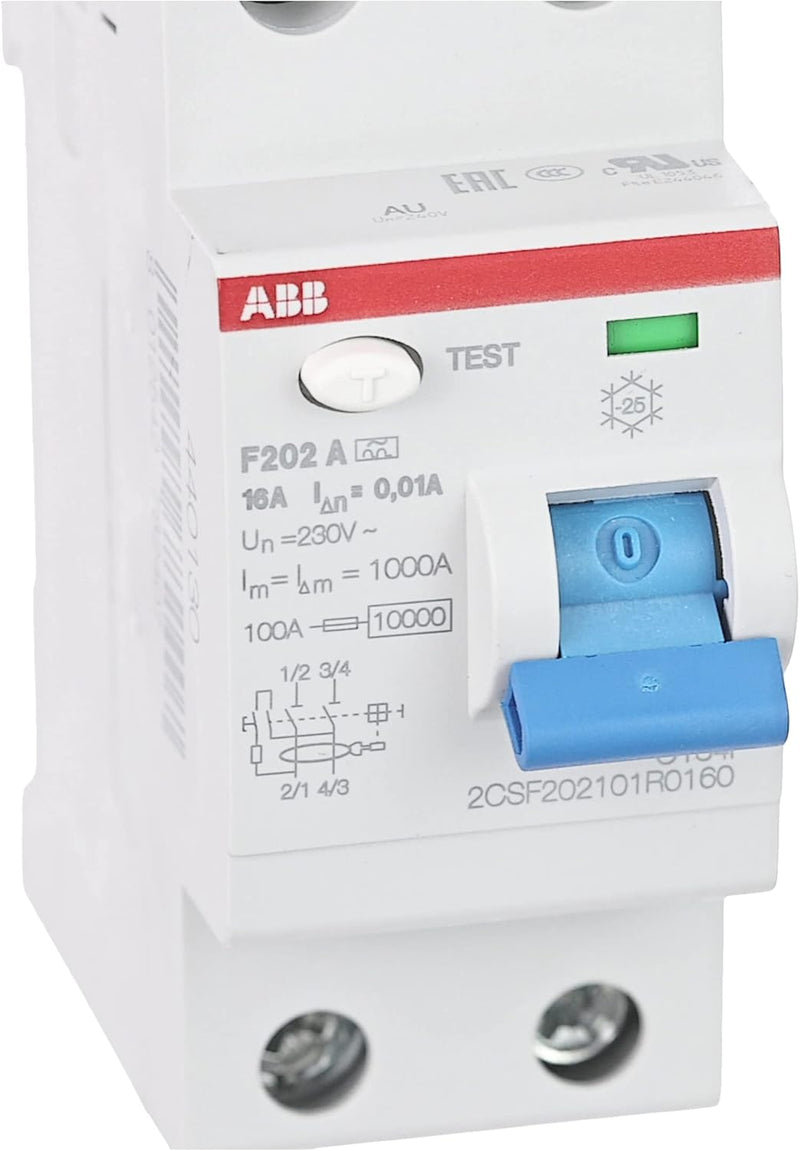 abb-entrelec F200 A – Differential F202 A 16 A 10 mA Single, Single