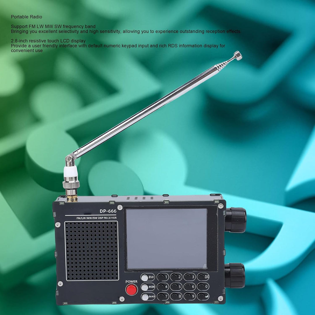 CCYLEZ SDR -Radio mit TEF6686 & ESP32, Open Source Full Band Receiver mit RDS, 2,8 "Touchscreen, 500
