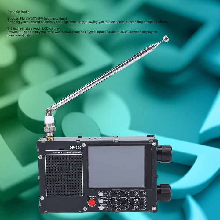 CCYLEZ SDR -Radio mit TEF6686 & ESP32, Open Source Full Band Receiver mit RDS, 2,8 "Touchscreen, 500