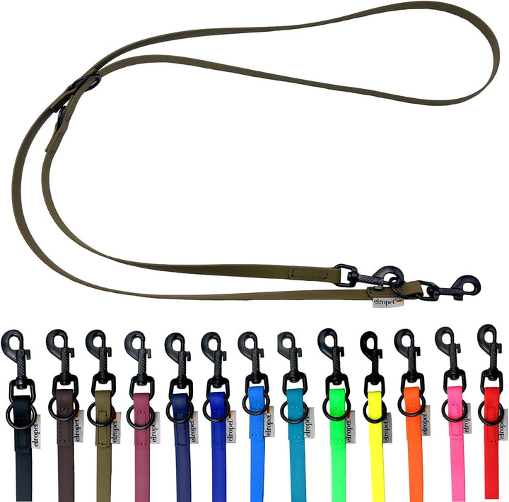 Biothane Hundeleine schwarzer Haken verstellbar für kleine Hunde/grosse Hunde 2m / 2,40m / 2,80m / 3