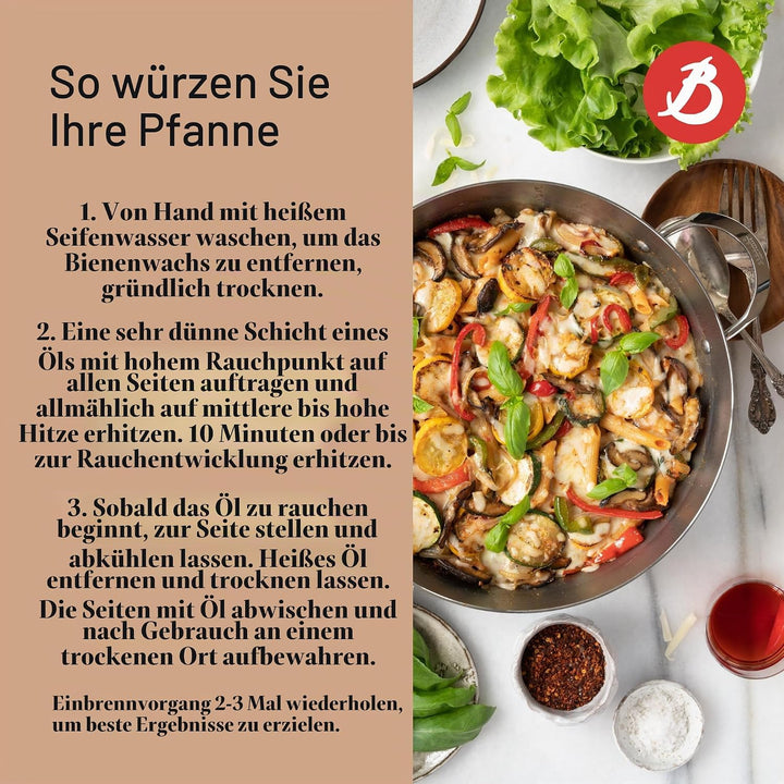 de Buyer - Paella Pfanne MINERAL B aus Eisenstahl - 32 cm - 5652.32