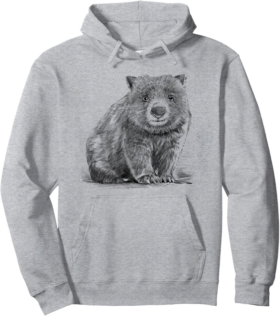 Wombat Bleistift Zeichnung Pullover Hoodie