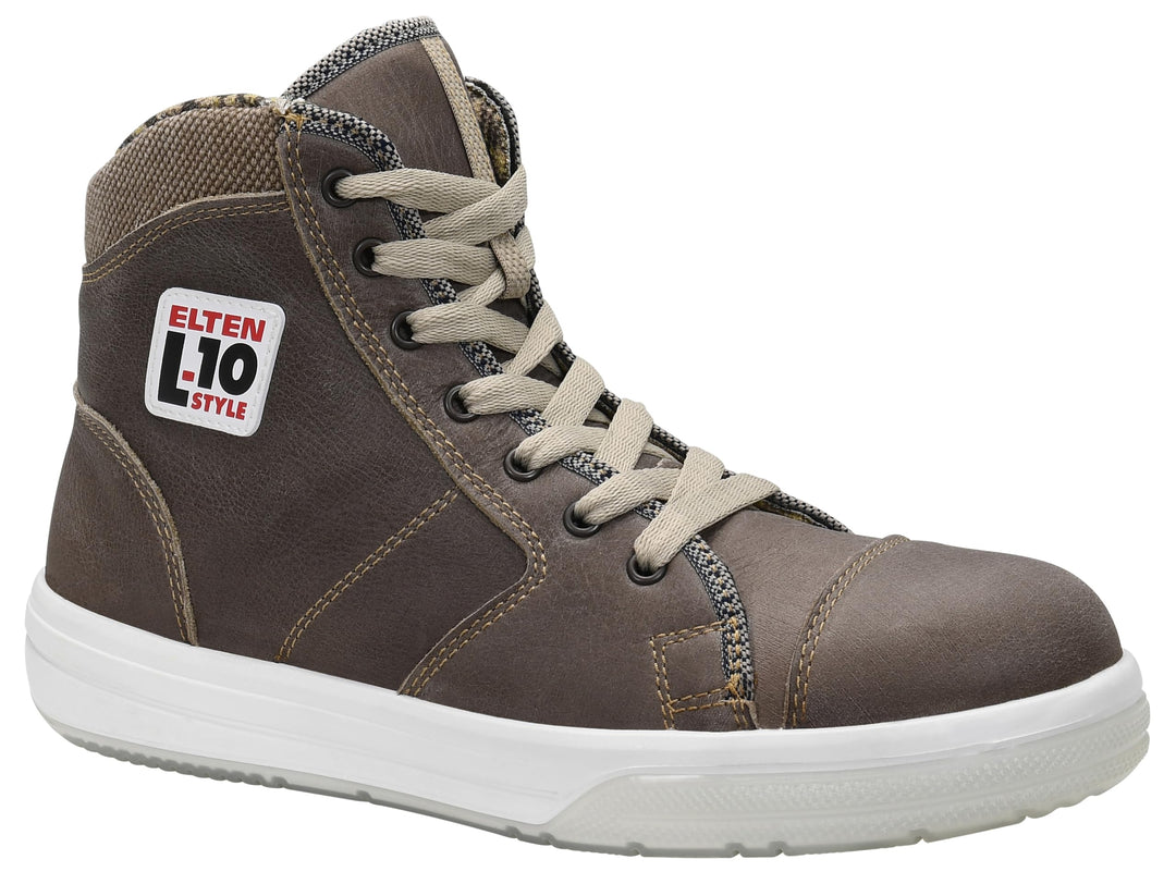 ELTEN Sicherheitsschuhe EMOTION ESD S3, Herren, Leder, Stahlkappe, leicht, sportlich, Braun, Grösse: