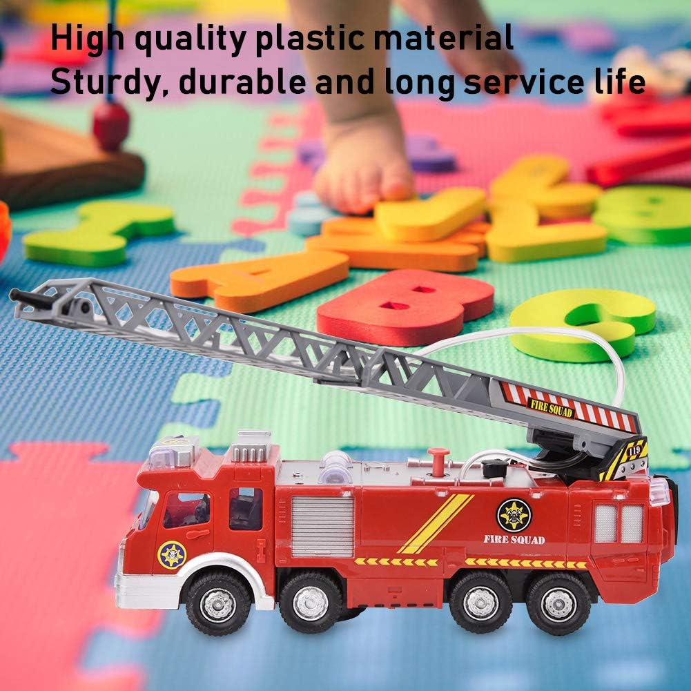 Tnfeeon Rettungs Feuerwehrauto Modellfahrzeuge, Notfall Unfallbehandlungs Fahrzeug Musik Wasserstrah