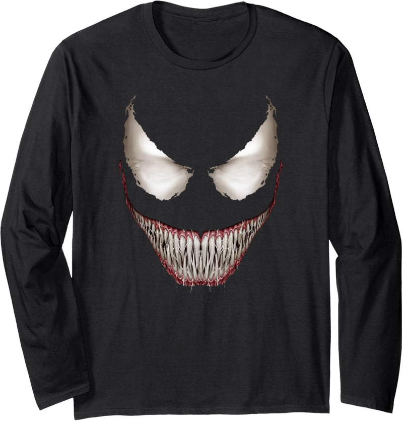 Marvel Halloween Venom Big Face Grin Costume Langarmshirt